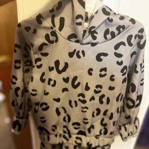 Leopard print skater skirt set